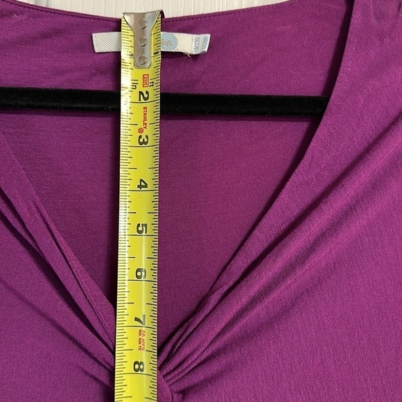 BODEN Sz 8 Tencel Lyocell  Jersey V -Neck  Long Sleeve Dress Purple - Picture 7 of 7